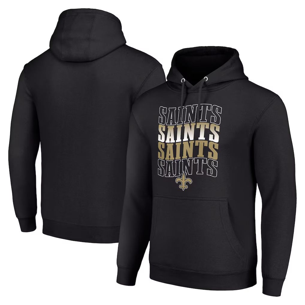 Men 2026 NFL New Orleans Saints black Hoodie hooded style 01